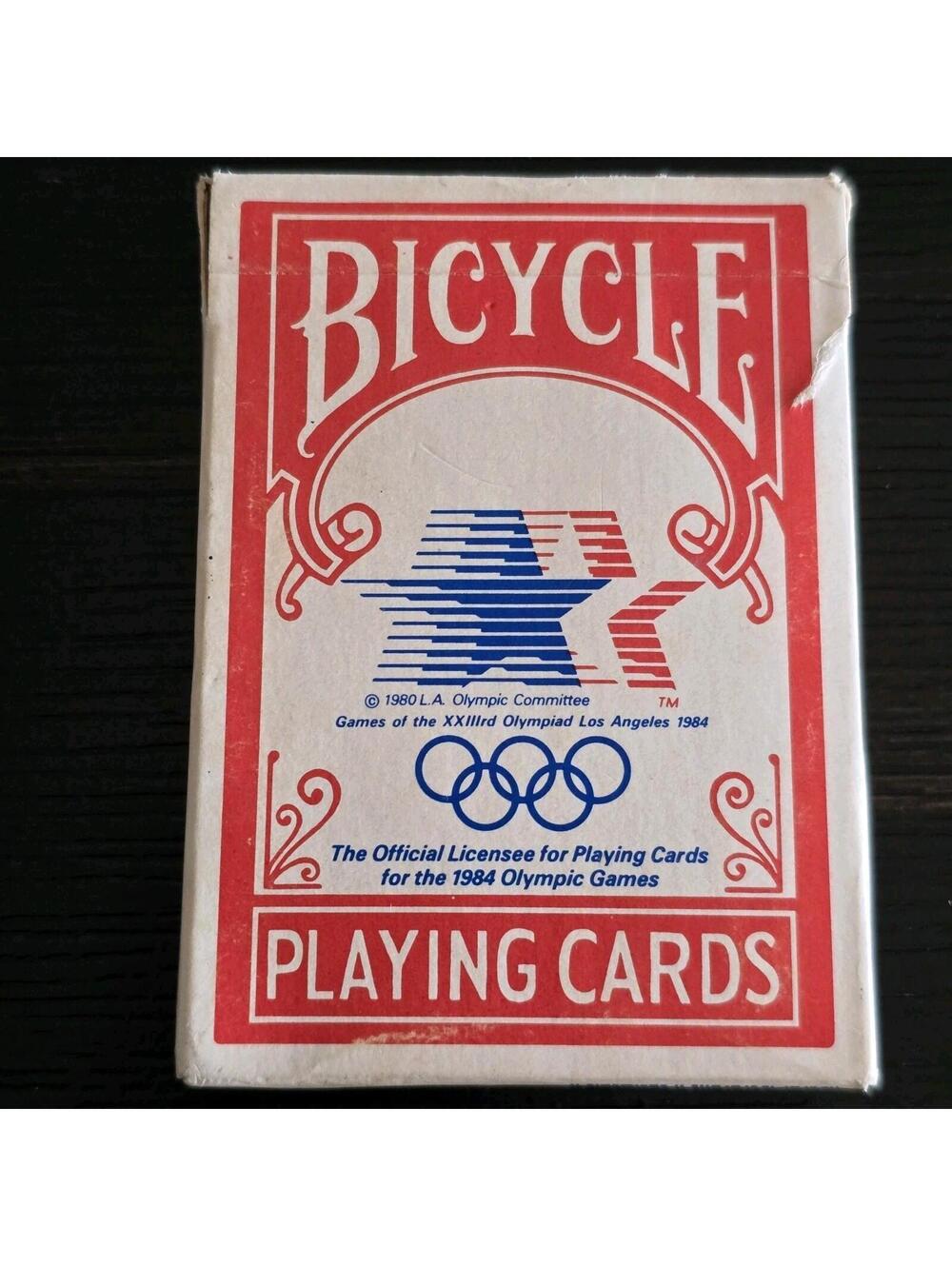 Bicycle 1984 Los Angeles Olympics Bicycle Playing Cards Deck Red Complete VGC